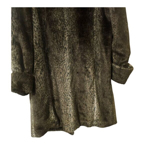NEWPORT NEWS 3/4 Length Animal Print Faux Fur Coat - Size 18 - Picture 6 of 8